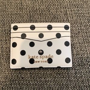 Kate Spade black and white card holder